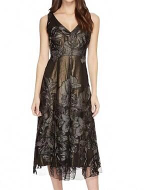 NEW EVA FRANCO devora dress in bronze